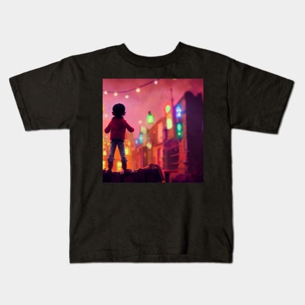 Coco Inspired Artwork Kids T-Shirt by kiwimick